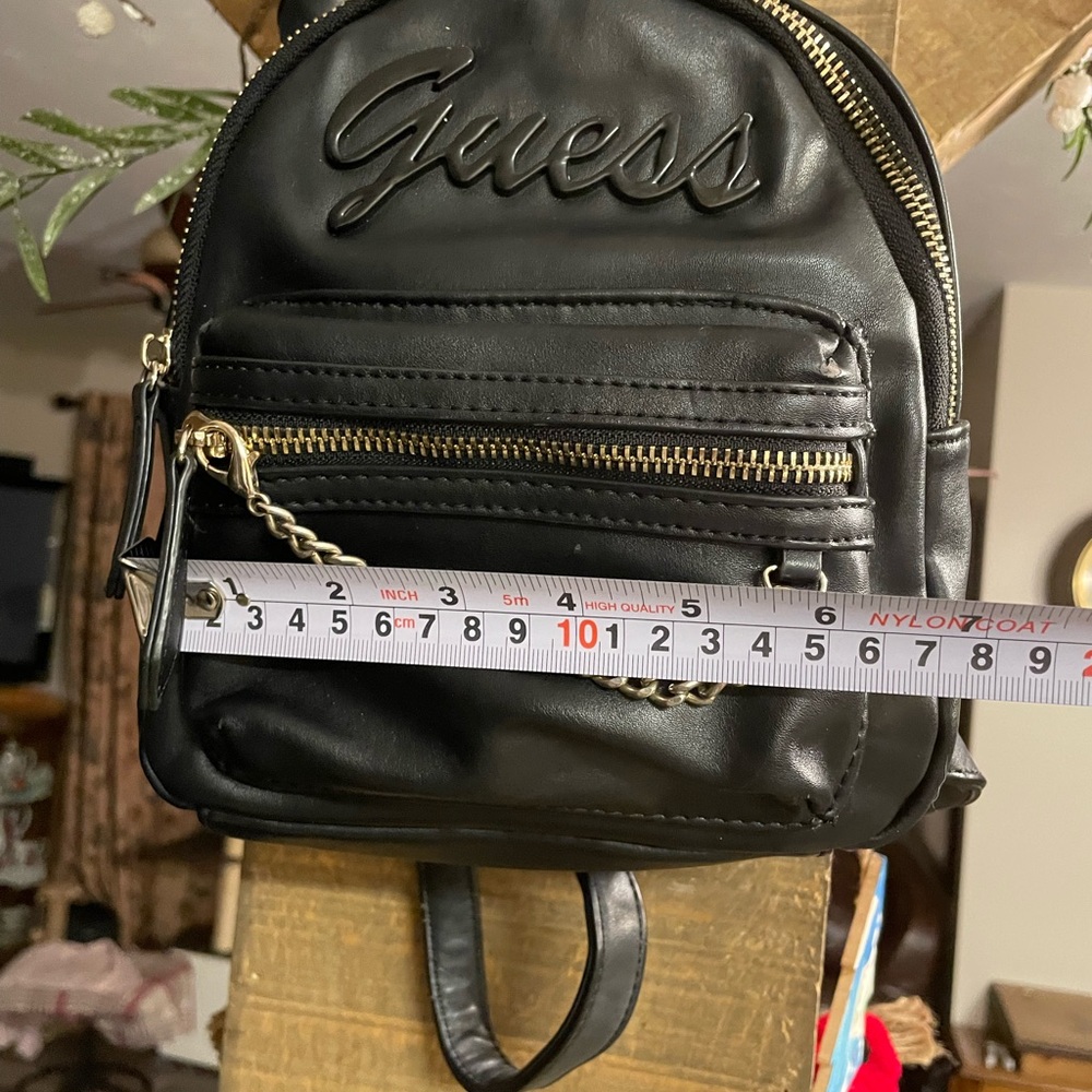 Black Leather Backpack - Picture 3 of 7